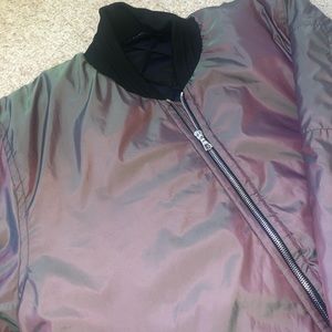 John Elliot + co Iridescent flight jacket. OBO